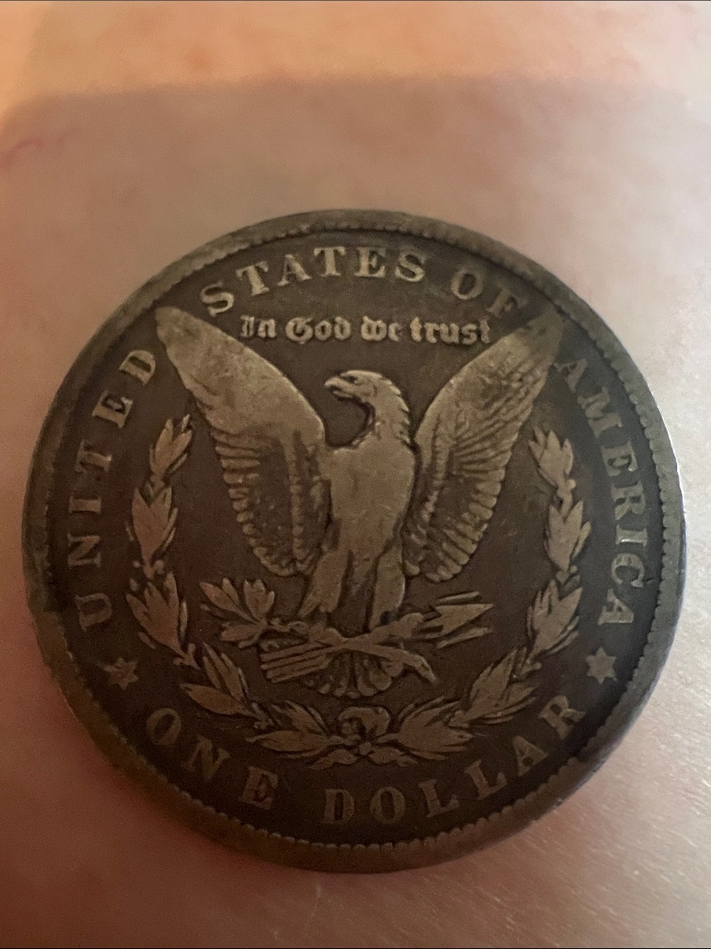 1879 Vintage One Dollar Coin Decorative Accent - Brown Patina